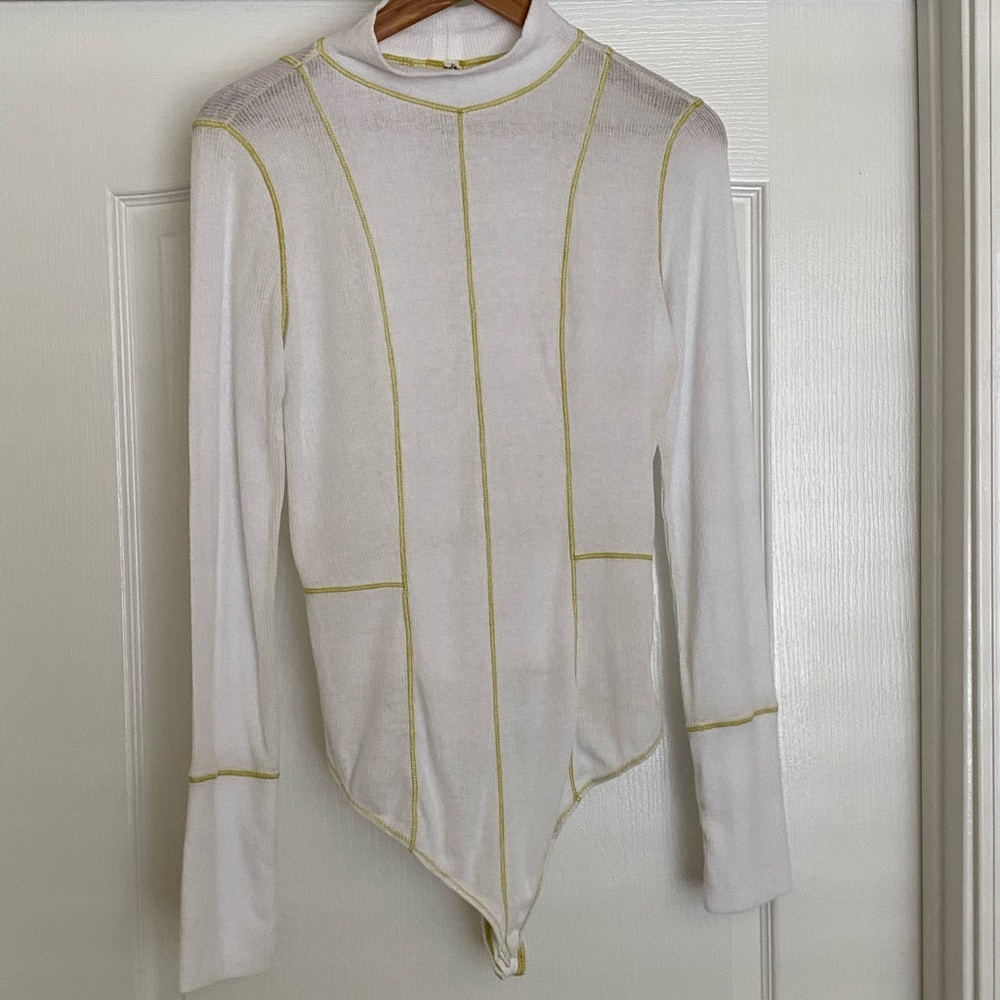 FreePeople white long sleeve body suit - L/G